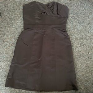 Saison Blanche black satin bridesmaid dress